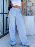 Pocketed Striped Wide Leg Pants - Trendsi - Flyclothing LLC