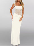 Lace Cutout Tie Shoulder Maxi Dress - Trendsi - Flyclothing LLC