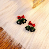Velvet Bell Earrings with Bow - Trendsi - Flyclothing LLC