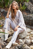 Davi & Dani Solid Sparkling Shimmer Pocket Button Front Shirt - Trendsi - Flyclothing LLC