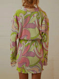 Tied Button Up Long Sleeve Dress - Trendsi - Flyclothing LLC