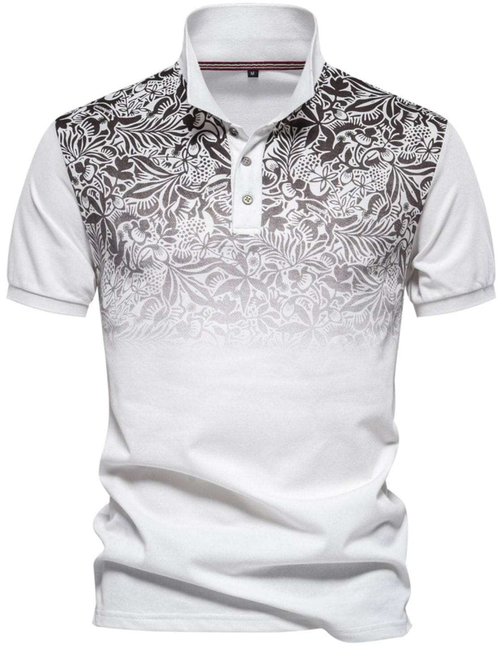 Men's Printed Collared Neck Short Sleeve Polo - Trendsi - Flyclothing LLC