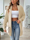 Open Front Long Sleeve Cardigan - Trendsi - Flyclothing LLC