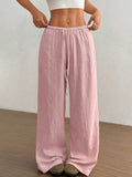 Wide Leg Drawstring Casual Pants - Trendsi - Flyclothing LLC