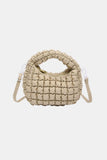 Quilted Puffy Removable Strap Crossbody Bag - Trendsi - Flyclothing LLC