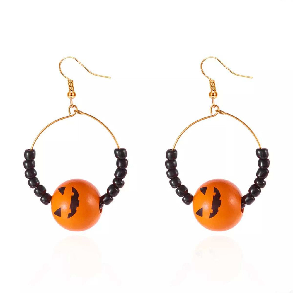 18K Gold-Plated Halloween Bead Earrings - Trendsi - Flyclothing LLC