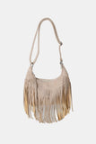 Suede Fringe Adjustable Strap Shoulder Bag - Trendsi - Flyclothing LLC