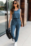 Drawstring Round Neck Sleeveless Jumpsuit - Trendsi - Flyclothing LLC
