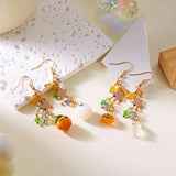 Halloween Asymmetrical Pumpkin Ghost Earrings - Trendsi - Flyclothing LLC