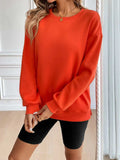 Ivy Lane Round Neck Long Sleeve Sweatshirt - Trendsi - Flyclothing LLC