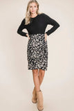 BOMBOM Leopard Color Block Knit Dress - Trendsi - Flyclothing LLC