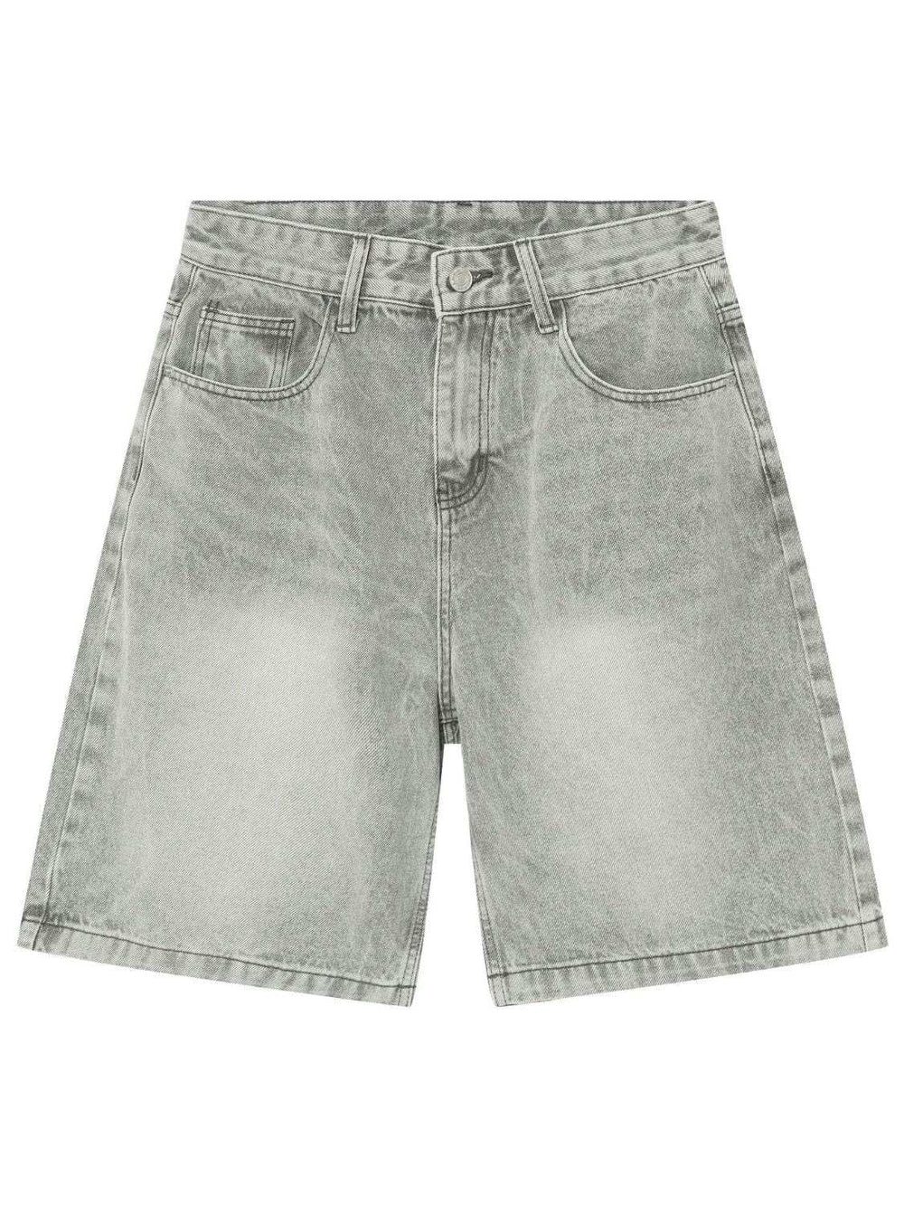 Men's Washed Denim Shorts with Pockets - Trendsi - Flyclothing LLC