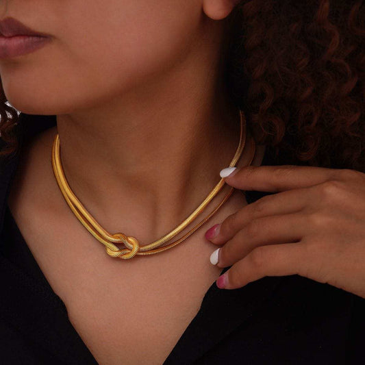Titanium Steel Knot Necklace - Trendsi - Flyclothing LLC
