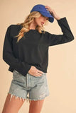Aemi+Co Round Neck Long Sleeve T-Shirt - Trendsi - Flyclothing LLC