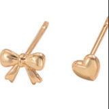 6 Piece Bow Heart Stud Earrings Set - Trendsi - Flyclothing LLC