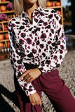 Printed Collared Neck Long Sleeve Shirt - Trendsi - Flyclothing LLC