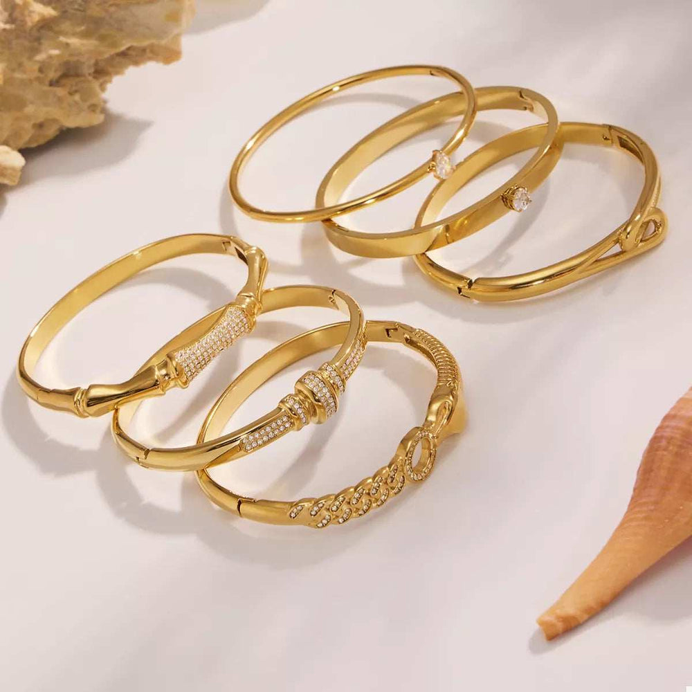 18K Gold-Plated Zircon Bracelet - Trendsi - Flyclothing LLC