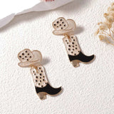 Cowgirl Boot and Hat Dangle Earrings - Trendsi - Flyclothing LLC