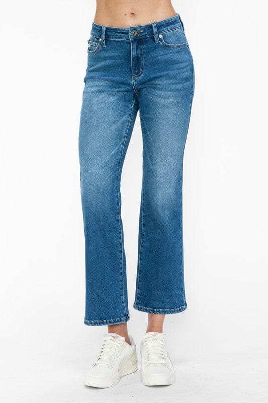 bytos Full Size Cat's Whiskers Mid Rise Ankle Jeans - Trendsi - Flyclothing LLC