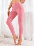 Ribbed Detail Leggings - Trendsi - Flyclothing LLC