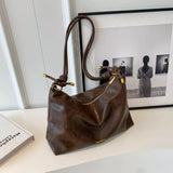 Knotted Strap Leather Handbag - Trendsi - Flyclothing LLC