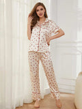 Contrast Piping Pocketed Top and Pants Lounge Set - Trendsi - Flyclothing LLC