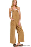 Zenana Washed Knot Strap Pockets Jumpsuit - Trendsi - Flyclothing LLC