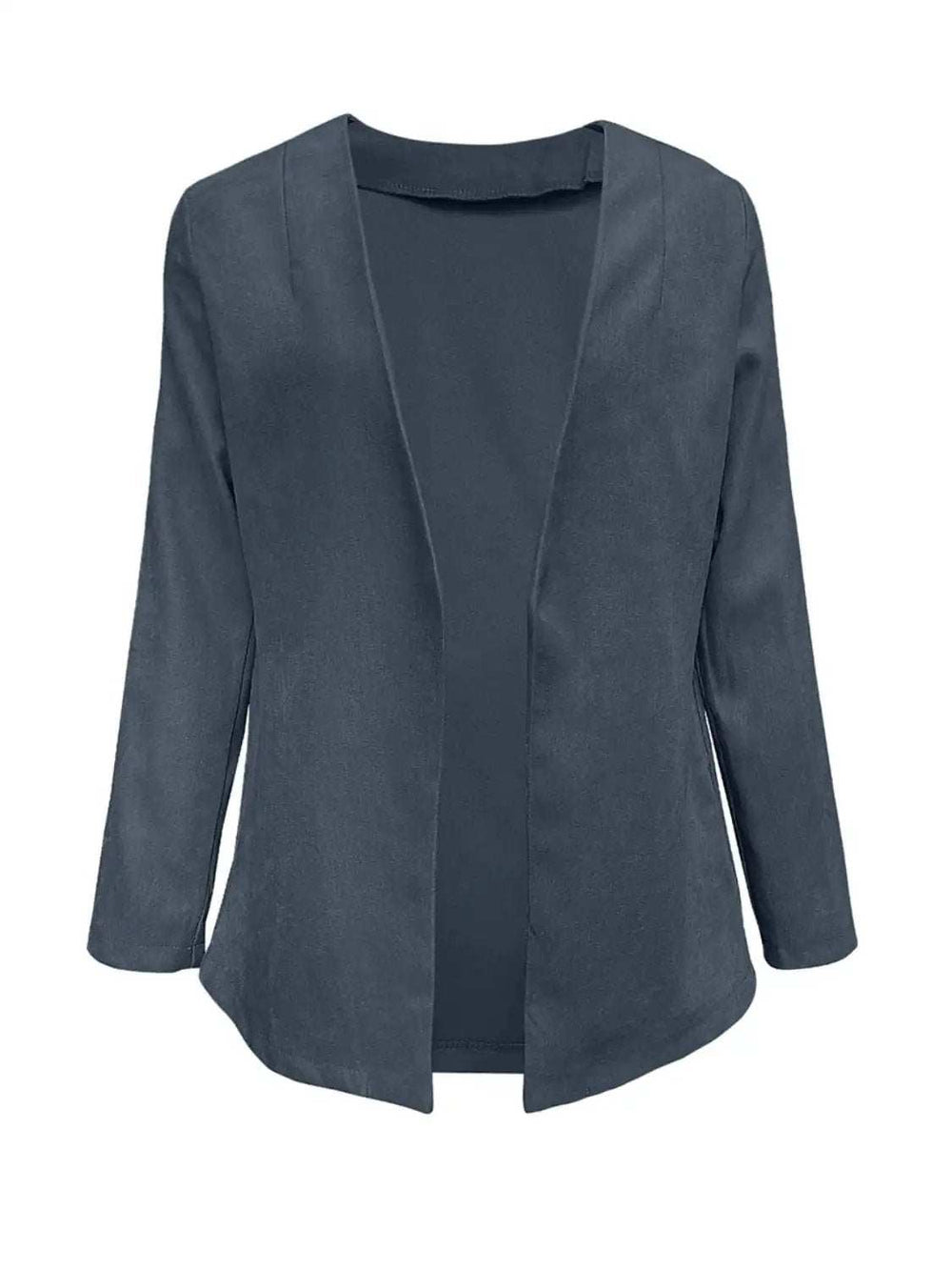 Open Front Long Sleeve Cardigan - Trendsi - Flyclothing LLC