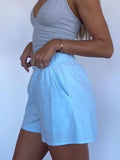 Elastic Waist Shorts - Trendsi - Flyclothing LLC