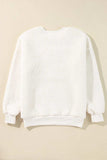 MERRY & BRIGHT Round Neck Long Sleeve Sweatshirt - Trendsi - Flyclothing LLC