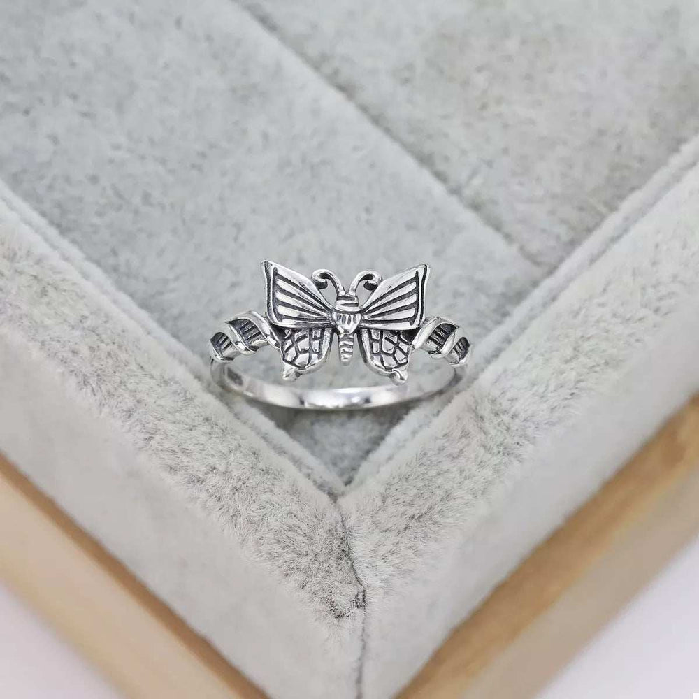 925 Sterling Silver Butterfly Ring - Trendsi - Flyclothing LLC