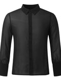 Men's Full Size Collared Neck Long Sleeve Shirt Plus Size - Trendsi - Flyclothing LLC