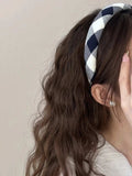 Polyester Plaid Wide Headband - Trendsi - Flyclothing LLC
