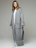 Pocketed Open Front Dropped Shoulder Cardigan - Trendsi - Flyclothing LLC