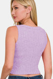 Zenana Ribbed Cropped Tank - Trendsi - Flyclothing LLC