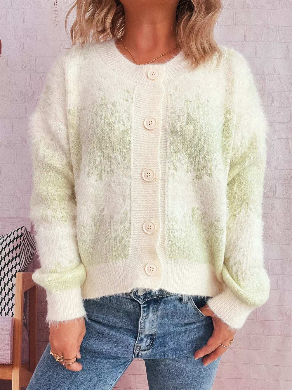 Ribbed Hem Button Up Cardigan - Trendsi - Flyclothing LLC