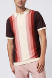 Men's Plus Size Contrast Striped Short Sleeve Polo - Trendsi - Flyclothing LLC
