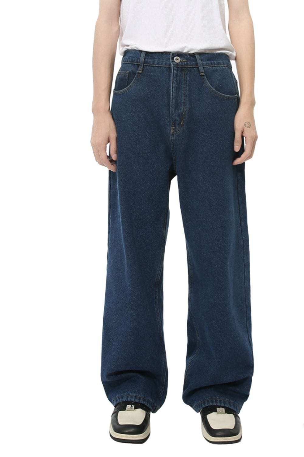 Men's Baggy Jeans with Pockets - Trendsi - Flyclothing LLC