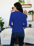 Ruched Mock Neck Long Sleeve T-Shirt - Trendsi - Flyclothing LLC
