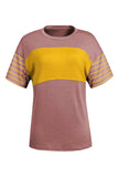Striped Round Neck Short Sleeve T-Shirt - Trendsi - Flyclothing LLC