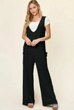 Double Take Full Size Sleeveless Wide Leg Jumpsuit with Pockets - Trendsi - Flyclothing LLC