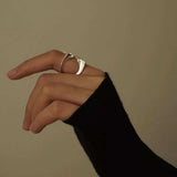 Stainless Steel Crisscross Open Ring - Trendsi - Flyclothing LLC