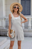 V-Neck Adjustable Strap Romper - Trendsi - Flyclothing LLC