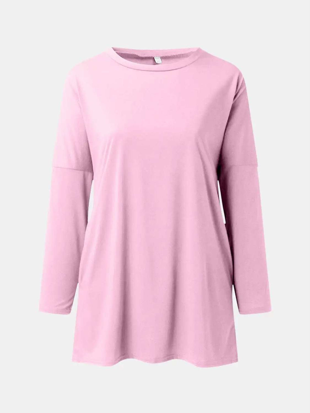 Full Size Round Neck Long Sleeve T-Shirt - Trendsi - Flyclothing LLC