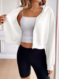 Ivy Lane Zip Up Dropped Shoulder Hooded Jacket - Trendsi - Flyclothing LLC