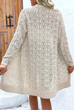 Openwork Button Down Long Sleeve Cardigan - Trendsi - Flyclothing LLC