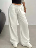 Wide Leg Drawstring Sweatpants - Trendsi - Flyclothing LLC