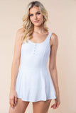White Birch Sleeveless Performance Knit Swim Dress - Trendsi - Flyclothing LLC