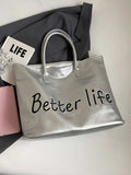 BETTER LIFE PU Leather Tote Bag - Trendsi - Flyclothing LLC
