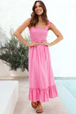 Ruffled Smocked Ruffle Hem Sleeveless Dress - Trendsi - Flyclothing LLC